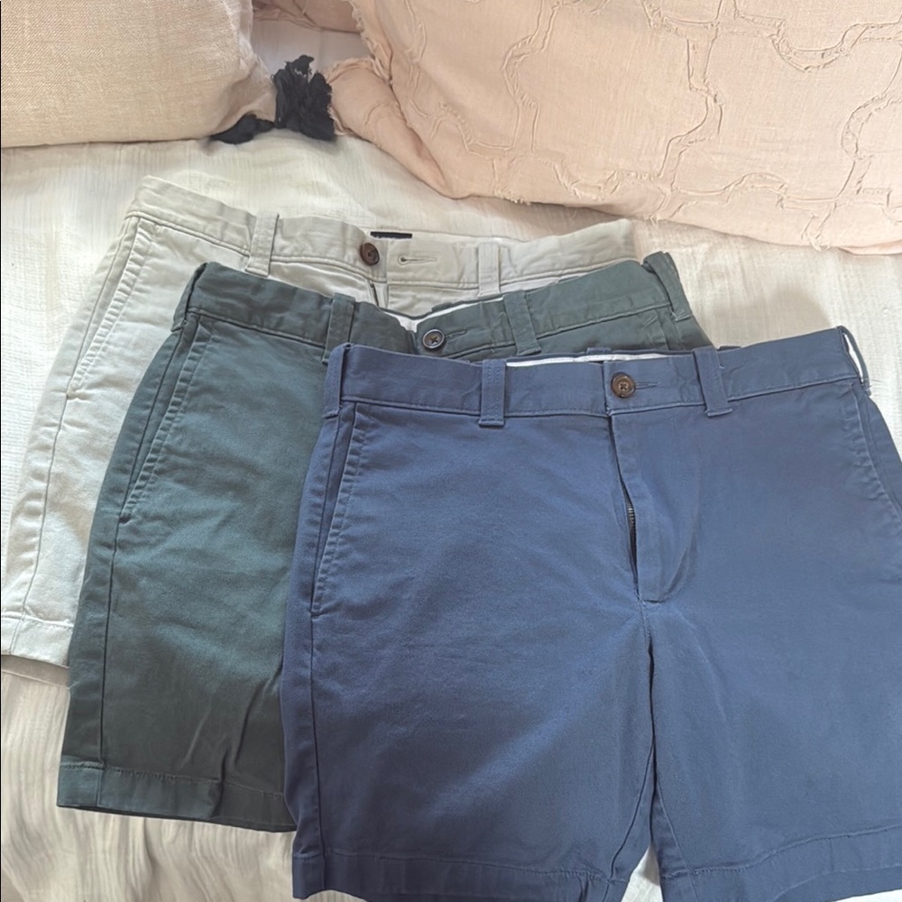 JCrew Factory Men's Casual Shorts - Blue, Green, Stone - set 3
